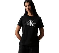 Calvin Klein Jeans Women's Core Monologo Regular Tee J20j219142 S/S T-Shirts, Black, M