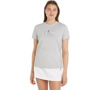 Calvin Klein Jeans Women's DIFFUSED MONOLOGO Regular TEE S/S T-Shirts, Lunar Rock, M