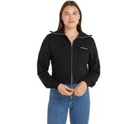 Calvin Klein Jeans Women's DIFFUSED MONOLOGO ZIP-THROUGH Zip Throughs, Ck Black, XL