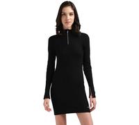 Calvin Klein Jeans Women's Half Zip Long Sleeve Dress, Black (Ck Black), XL