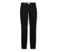 Calvin Klein Women’s Mid Rise Skinny Fit Jeans, Black (Denim Black), 26W/30L