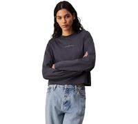 Calvin Klein Jeans Women's MONOLOGO Loose LS TEE J20J224200, Black (Ebony), XS