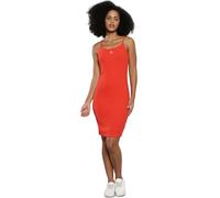 Calvin Klein Jeans Women's SLUB Rib Dress Bodycon Dresses, Fiery Red, M