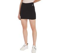 Calvin Klein Jeans Women's SLUB Rib MINI Skirt Bodycon Skirts, Ck Black, L