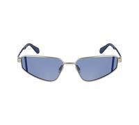 CALVIN KLEIN JEANS Women's Sunglasses CKJ25200S - Matte Light Gold with Solid Blue Lens