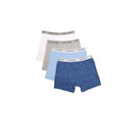 Calvin Klein Kids Boys' Modern Cotton Boxer Brief Underwear 4-Pack, Blue/Grey/White, Medium