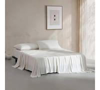 Calvin Klein - King Bed Sheets, Cotton Melange Jersey Bedding Set with Matching Pillowcases, Deep Pockets, Oeko-Tex Certified (Modern Cotton Ivory/Grey)