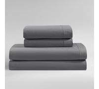Calvin Klein - King Bed Sheets, Relaxed Garment Washed Cotton Percale Bedding Set with Matching Pillowcases, Deep Pockets, Oeko-TEX Certified (Washed Percale Graphite, King)