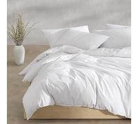Calvin Klein - King Duvet Cover Set, Modern Cotton Washed Percale Bedding with Matching Shams, Cozy Home Decor, Oeko-Tex Certified (Washed Percale White, King)