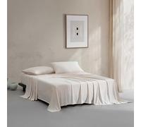Calvin Klein - King Size Sheets Set, Lightweight Sheets Made from a Naturally Soft Cotton Blend - Bed Sheets with Matching Pillowcases & Fitted Sheet (Modern Cotton Melange Pink)