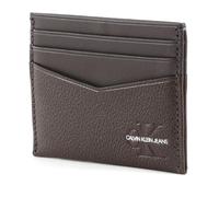 Calvin Klein Leather Card Holder CKJ Micro Pebble Cardcase 6CC Bitter Brown