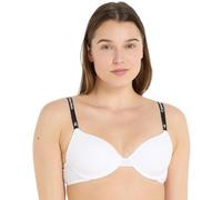 Calvin Klein Lightly Lined Demi Demi-Plunge Bras Women's, White (White), 30D