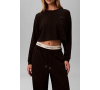 Calvin Klein Logo Jersey Long Sleeve Crop Black size S | Longsleeves Outlet | Women | Black S