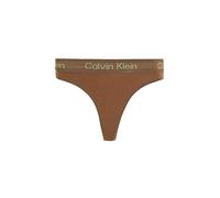 Calvin Klein Logo Print Thong Brown