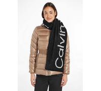 Calvin Klein Logo Reverso Tonal Knitted Scarf Wool
