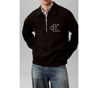 Calvin Klein Long Sleeve Double Knit Rib Logo Black size L | Sweaters Outlet | Men | Black L