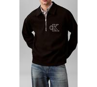 Calvin Klein Long Sleeve Double Knit Rib Logo Black size S | Sweaters Outlet | Men | Black S