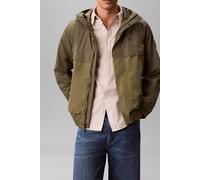 Calvin Klein Long Sleeve Lightweight Nylon Mixed Jacket Dusty Olive size L | Trench Coats Outlet | Men | Green L