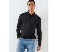 Calvin Klein Long Sleeve Supima Tipped Polo Shirt, Black, Size Xl, Men Black