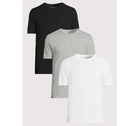 Calvin Klein Loungewear 3 Pack Microfibre T-Shirts, Multi, Size 2Xl, Men Print