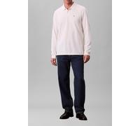 Calvin Klein Ls Casual Pique Polo White Greige size S | Poloshirts Outlet | Men | White S