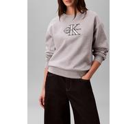Calvin Klein Ls Foil Monologo Sweatshirt Heroic Grey Heather size M | Sweaters Outlet | Women | Gray M