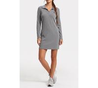 Calvin Klein Ls Monologo Rib Polo Dress Medium Grey Heather size S | Shirt Dresses Outlet | Women | Gray S