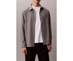 Calvin Klein Ls Solid Silk Wool Shirt Marble Gray size S | Casual Shirts Outlet | Men | Gray S