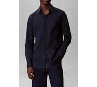 Calvin Klein Solid Stretch Slim Fit Long Sleeve Shirt Blue,Black M Men