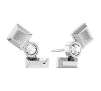 Calvin Klein Luster Stainless Steel Earrings With Crystals