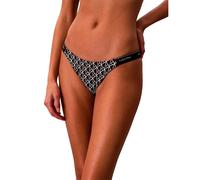 Calvin Klein Women Bikini LV00Q61206 Swim Bottoms, BLACK (20242 ICON COTTON EMBLEM W BLACK), XS