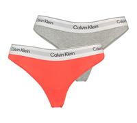 Calvin Klein Lv00qf8834 Thong 2 Units Grey,Pink XS Woman