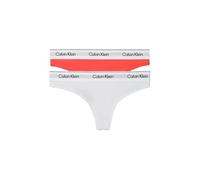 Calvin Klein Lv00qf8834 Thong 2 Units White,Pink XS Woman