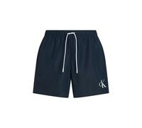 Calvin Klein Medium Leg Length Drawstring CK Logo Swim Shorts, Dark Sapphire - Large
