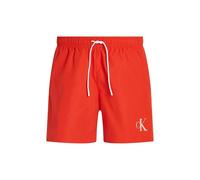 Calvin Klein Medium Leg Length Drawstring CK Logo Swim Shorts, Flaming Chilli - X-Large