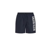 Calvin Klein Medium Leg Length Drawstring Side Logo Swim Shorts, Dark Sapphire - Small