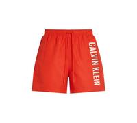 Calvin Klein Medium Leg Length Drawstring Side Logo Swim Shorts, Flaming Chilli - XX-Large