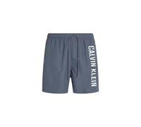 Calvin Klein Medium Leg Length Drawstring Side Logo Swim Shorts, Grisaille - X-Large