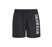 Calvin Klein Medium Leg Length Drawstring Side Logo Swim Shorts, PVH Black - Large