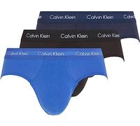 Calvin Klein Men 3P HIP BRIEF Black/Blueshadow/Cobaltwater Dtm Wb, XS