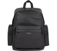 Calvin Klein Men Backpack with Laptop Compartment, Black (Ck Black Pebble), One Size
