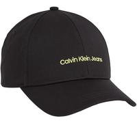 Calvin Klein Men Baseball Cap Institutional, Black (Black/Sharp Green), One Size