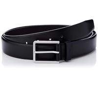 Calvin Klein Men Belt 3.5 cm Bombed Leather, Black (Black), 115 cm