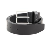Calvin Klein Men Belt Formal 3.5 cm Leather Black 80 cm, Black (Ck Black), 35.4 inches