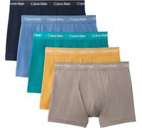 Calvin Klein Men Boxer Short Trunks Pack of 5 Underwear, Multicolor (Driftwood/Moonlight Blue/Fanfare/), L