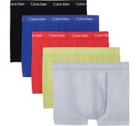 Calvin Klein Men Boxer Short Trunks Pack of 5 Underwear, Multicolor (Green Bloom/Dazzling Blue/Black/), XL