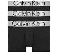 Calvin Klein Men Boxer Short Trunks Stretch Cotton Pack of 3, Black (Black), M
