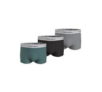 Calvin Klein Mens Sagebush Grn,blk,griffin Logo-waistband Pack of Three Stretch-cotton Trunks S