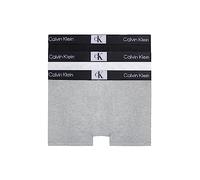 Calvin Klein Men Boxer Short Trunks Stretch Cotton Pack of 3, Multicolour (Black/White/Grey Heather), L