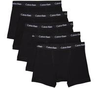 Calvin Klein Men Boxer Short Trunks Stretch Cotton Pack of 5, Black (Black W Black Wb), XL